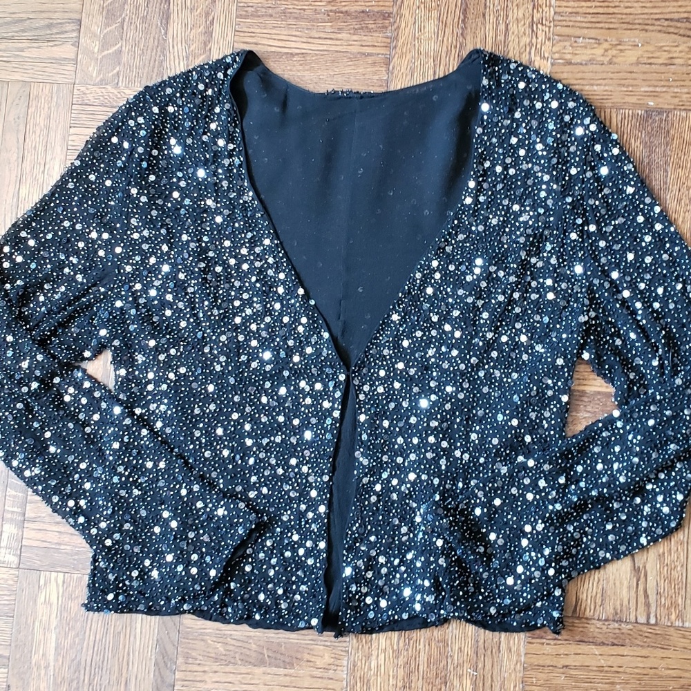 Black sequin light jacket